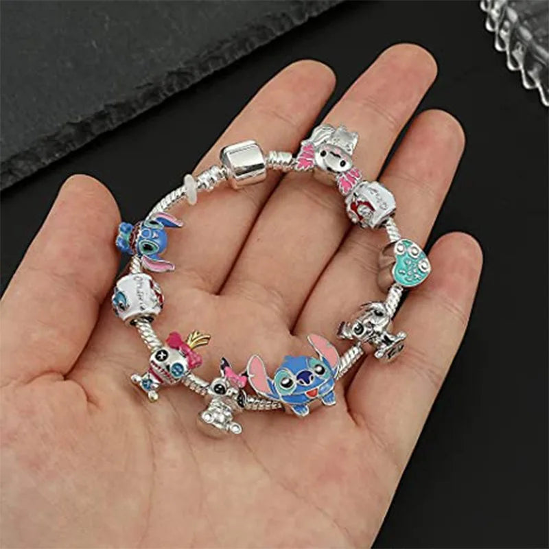 Pandora Bracelet Disney Stitch  - Adjustable Jewelry for Women, Perfect Valentine’s Day Gift