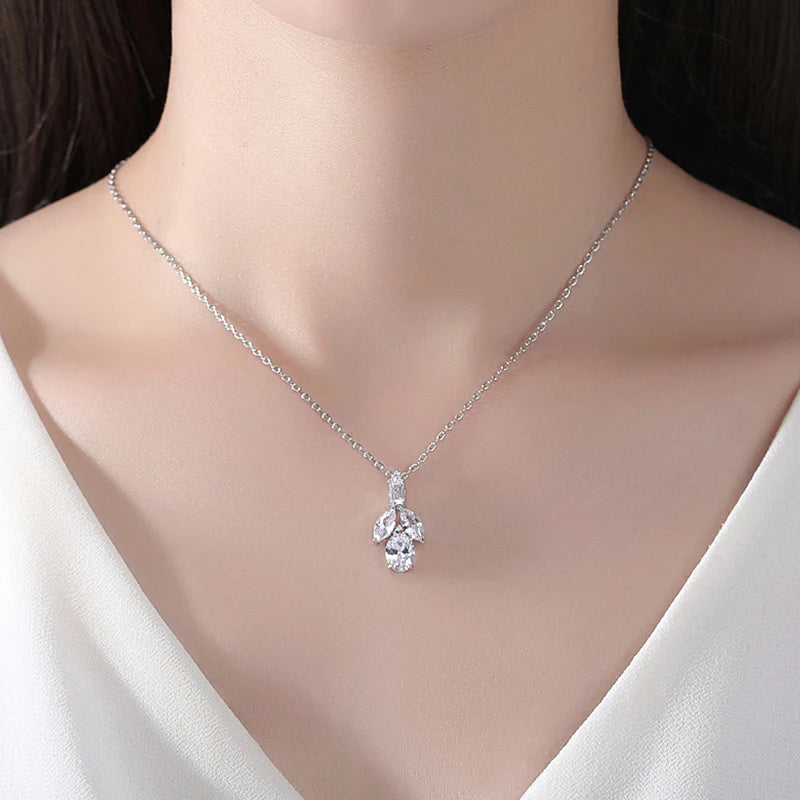 Aura Rings Cubic Zirconia Pendant Necklace - Elegant & Cute CZ Jewelry for Women, Bridal & Wedding Gift