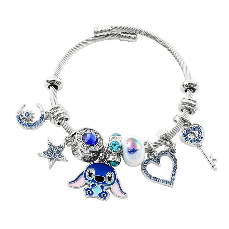 Pandora Bracelet Disney Stitch  - Adjustable Jewelry for Women, Perfect Valentine’s Day Gift