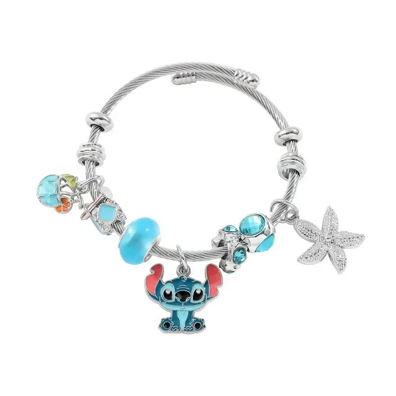 Pandora Bracelet Disney Stitch  - Adjustable Jewelry for Women, Perfect Valentine’s Day Gift